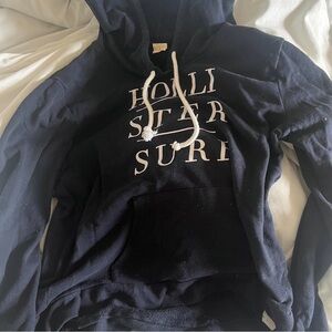 Navy blue Hollister Surf pullover hooded sweatshirt hoodie